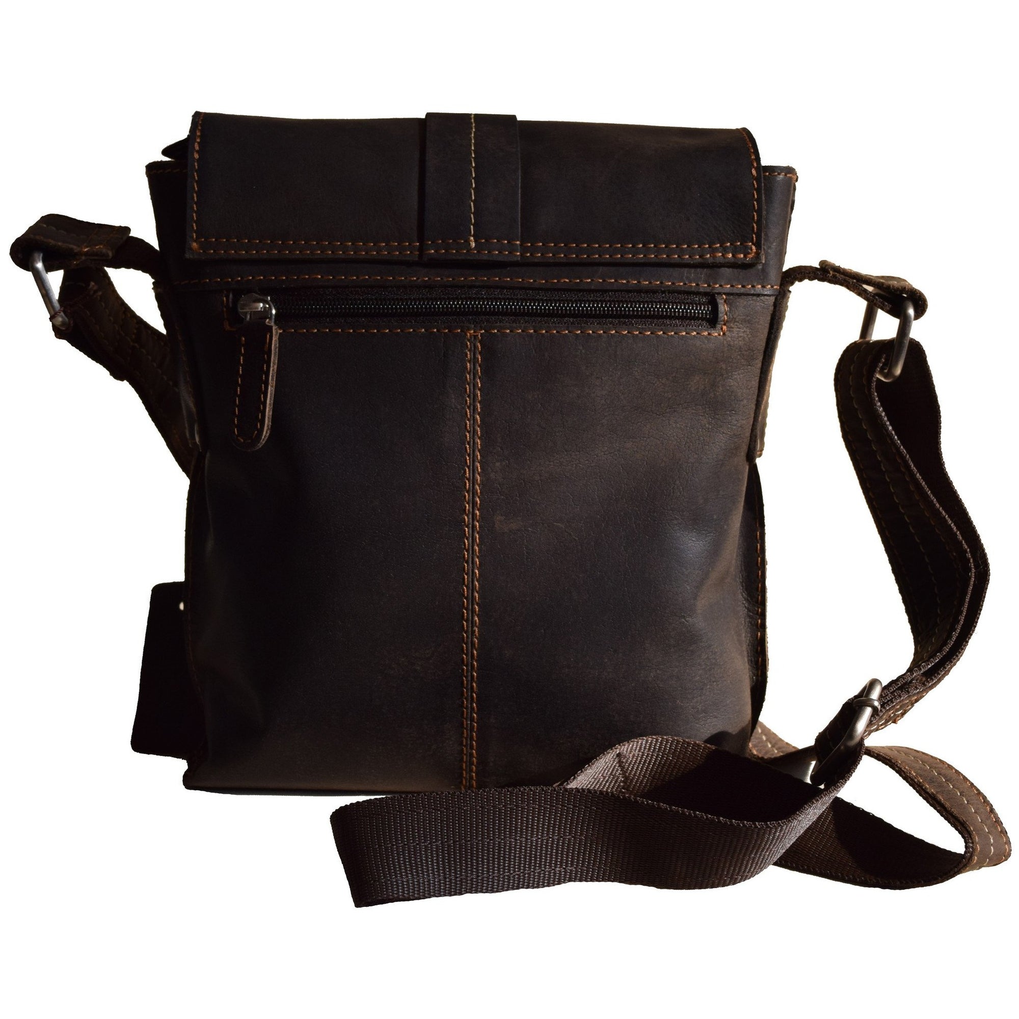 Mini　Brown　Henrik　Messenger　Leather　Unisex　Greenwood