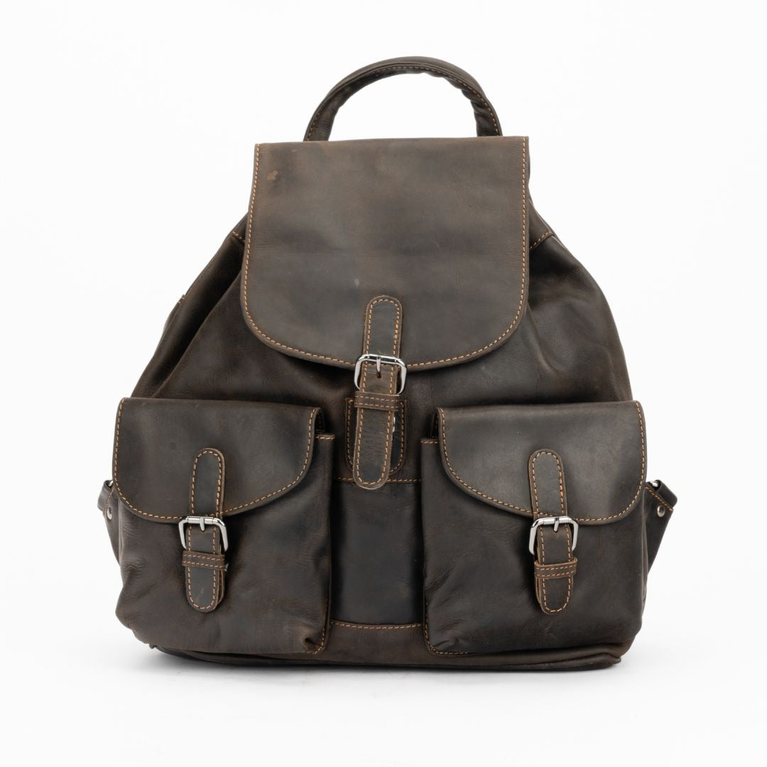 Drawstring Backpack Sandy - Unisex - Leather Greenwood Bag | The Greenwood Leather Online Shop Australia