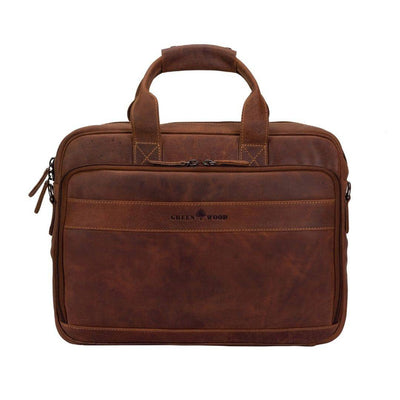 Apollo Full-Grain Leather Briefcase – Classic Work & Travel Bag for Men & Women - Greenwood Leather
