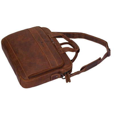 Apollo Full-Grain Leather Briefcase – Classic Work & Travel Bag for Men & Women - Greenwood Leather