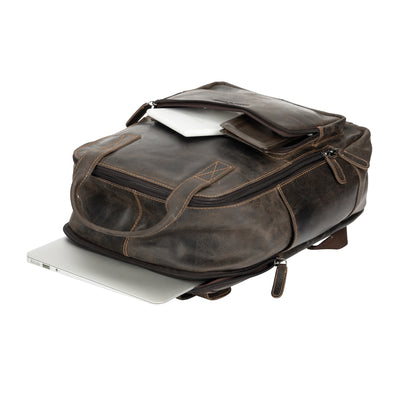 Leather Backpack Mackay - Black - Leather Greenwood Bag | The Greenwood Leather Online Shop Australia