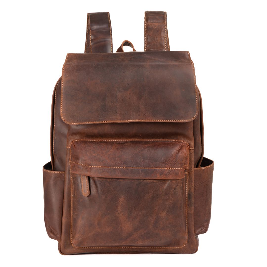 Leather Vintage Book Bag Leather Vintage Backpack Scott Unisex