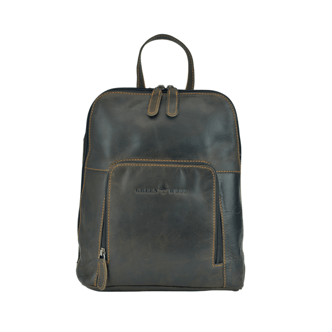 Leather Womens Backpack Sunbury - Brown - Greenwood Leather