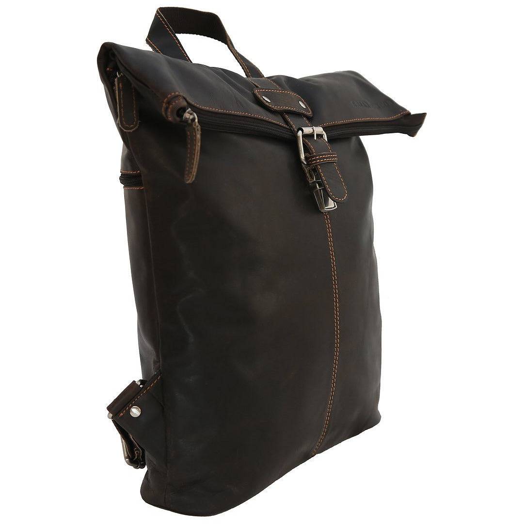 Birchwood Roll-Top Leather Backpack – Vintage Full Grain Leather Laptop Backpack | Medium & Large - Greenwood Leather