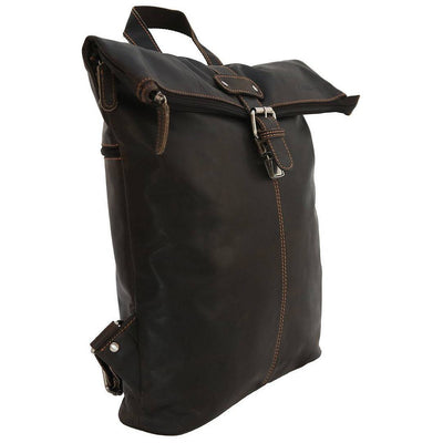 Birchwood Roll-Top Leather Backpack – Vintage Full Grain Leather Laptop Backpack | Medium & Large - Greenwood Leather