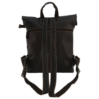 Birchwood Roll-Top Leather Backpack – Vintage Full Grain Leather Laptop Backpack | Medium & Large - Greenwood Leather