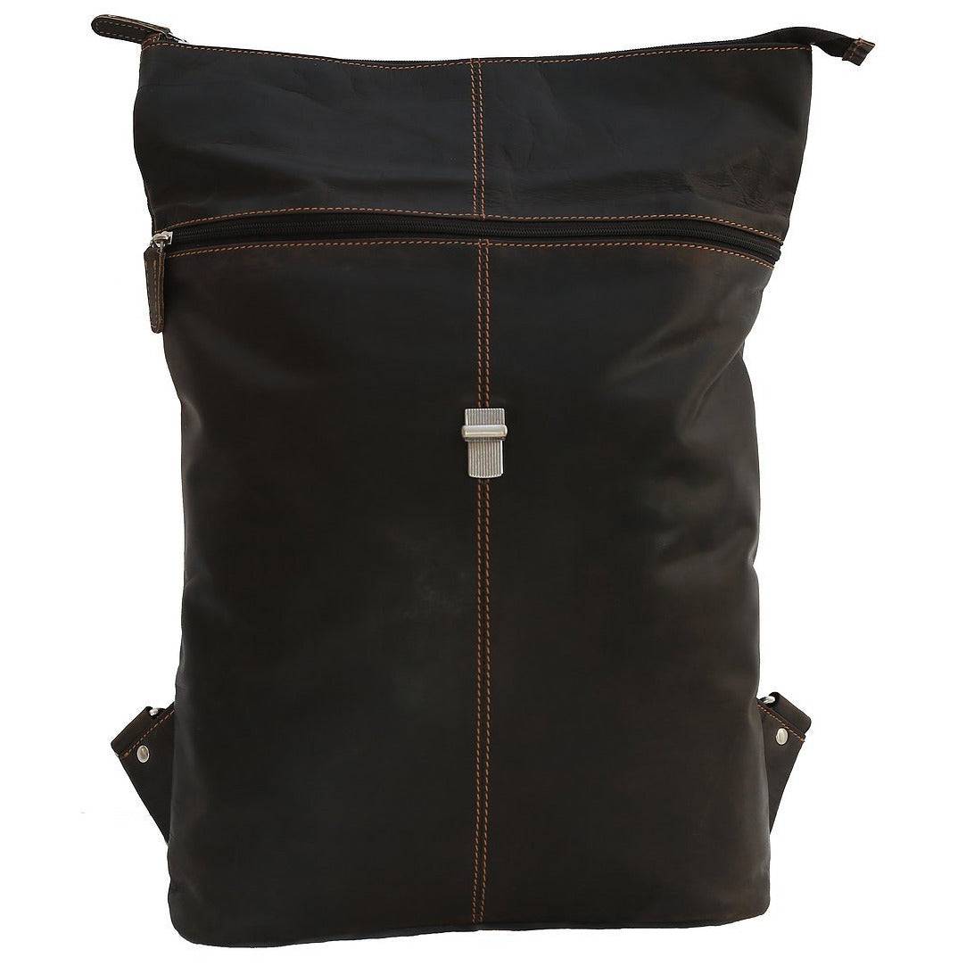 Birchwood Roll-Top Leather Backpack – Vintage Full Grain Leather Laptop Backpack | Medium & Large - Greenwood Leather