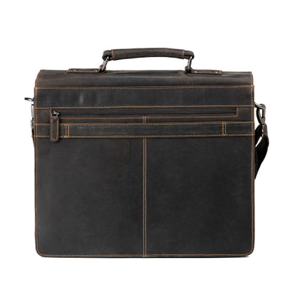 JOSH 15,6" LAPTOP BAG/BRIEFCASE - BROWN - Leather Greenwood Bag | The Greenwood Leather Online Shop Australia
