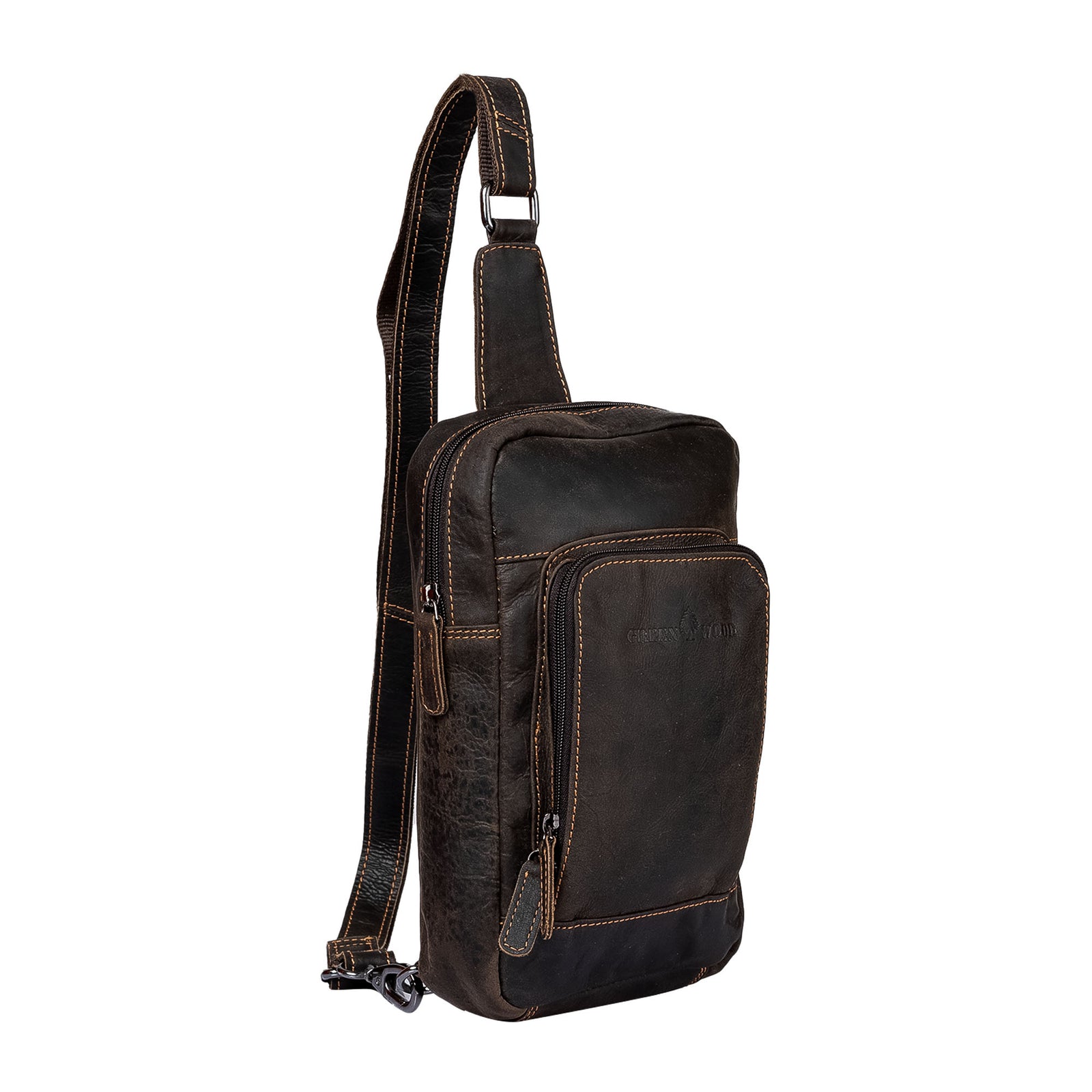 Greenwood Leather Crossbody Bag Brown - Hamilton