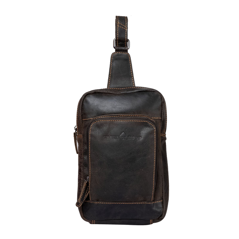 Greenwood Leather Crossbody Bag Brown - Hamilton