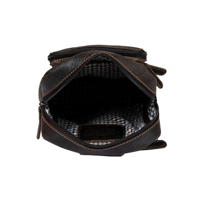 Greenwood Leather Crossbody Bag Brown - Hamilton - Greenwood Leather