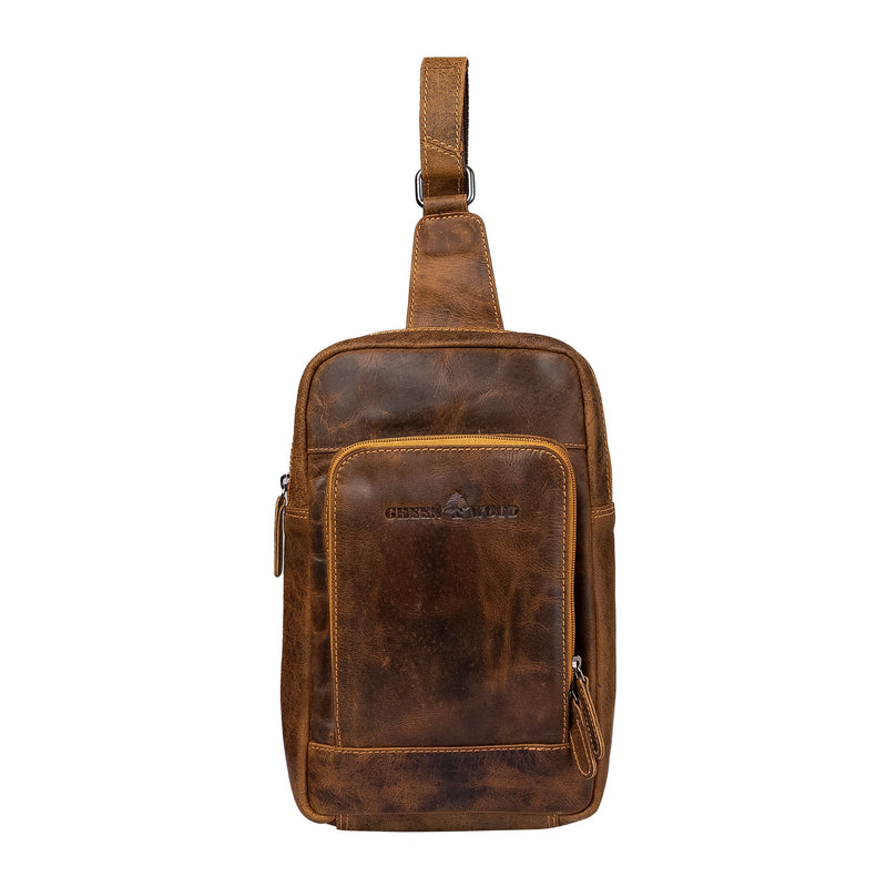 Greenwood Leather Crossbody Bag Camel - Hamilton