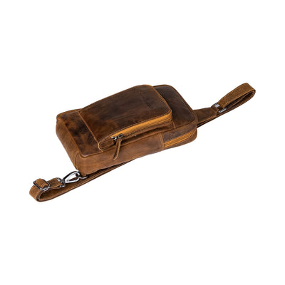 Greenwood Leather Crossbody Bag Camel - Hamilton - Greenwood Leather