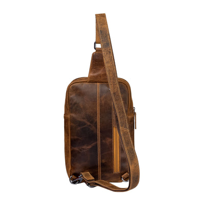 Greenwood Leather Crossbody Bag Camel - Hamilton - Greenwood Leather