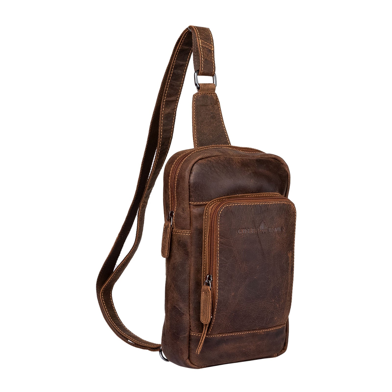 Greenwood Leather Crossbody Bag Sandel - Hamilton