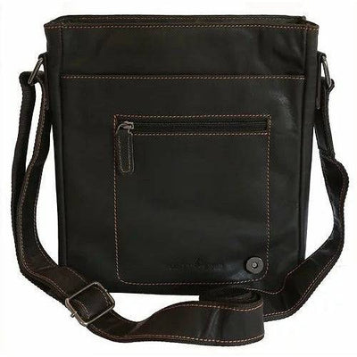 Greenwood Leather Messenger Bag GW836 Brown - Torquay - Greenwood Leather