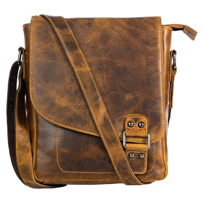 Greenwood Leather Shoulder Bag Camel - Hobart - Greenwood Leather