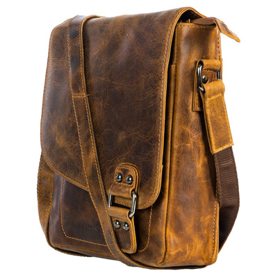 Greenwood Leather Shoulder Bag Camel - Hobart - Greenwood Leather