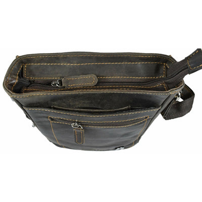Greenwood Leather Shoulder Bag GW834 Brown - Hobart - Greenwood Leather