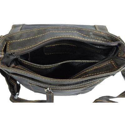 Greenwood Leather Shoulder Bag GW834 Brown - Hobart - Greenwood Leather