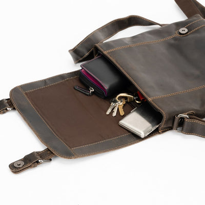 Greenwood Leather Shoulder Bag Rowville - Brown - Greenwood Leather