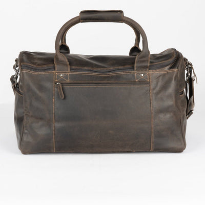 Greenwood Leather Travel Bag Large - Casual Vintage Look Brown - Greenwood Leather