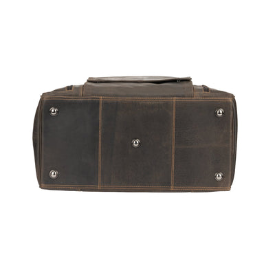 Greenwood Leather Travel Bag Large - Casual Vintage Look Brown - Greenwood Leather