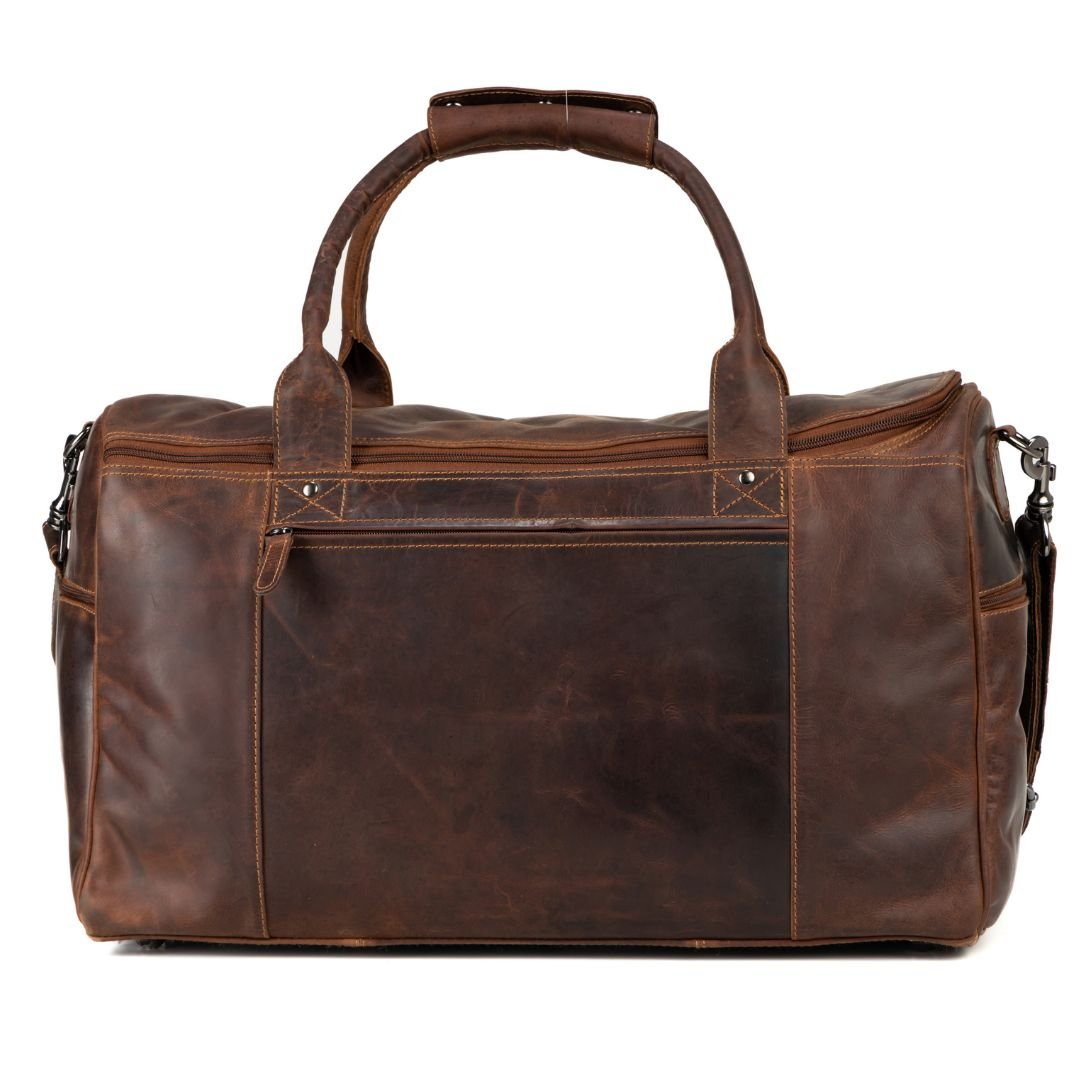 Greenwood Leather Travel Bag Large - Casual Vintage Look Sandal - Greenwood Leather