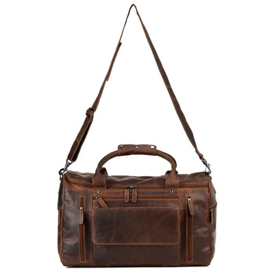 Greenwood Leather Travel Bag Large - Casual Vintage Look Sandal - Greenwood Leather