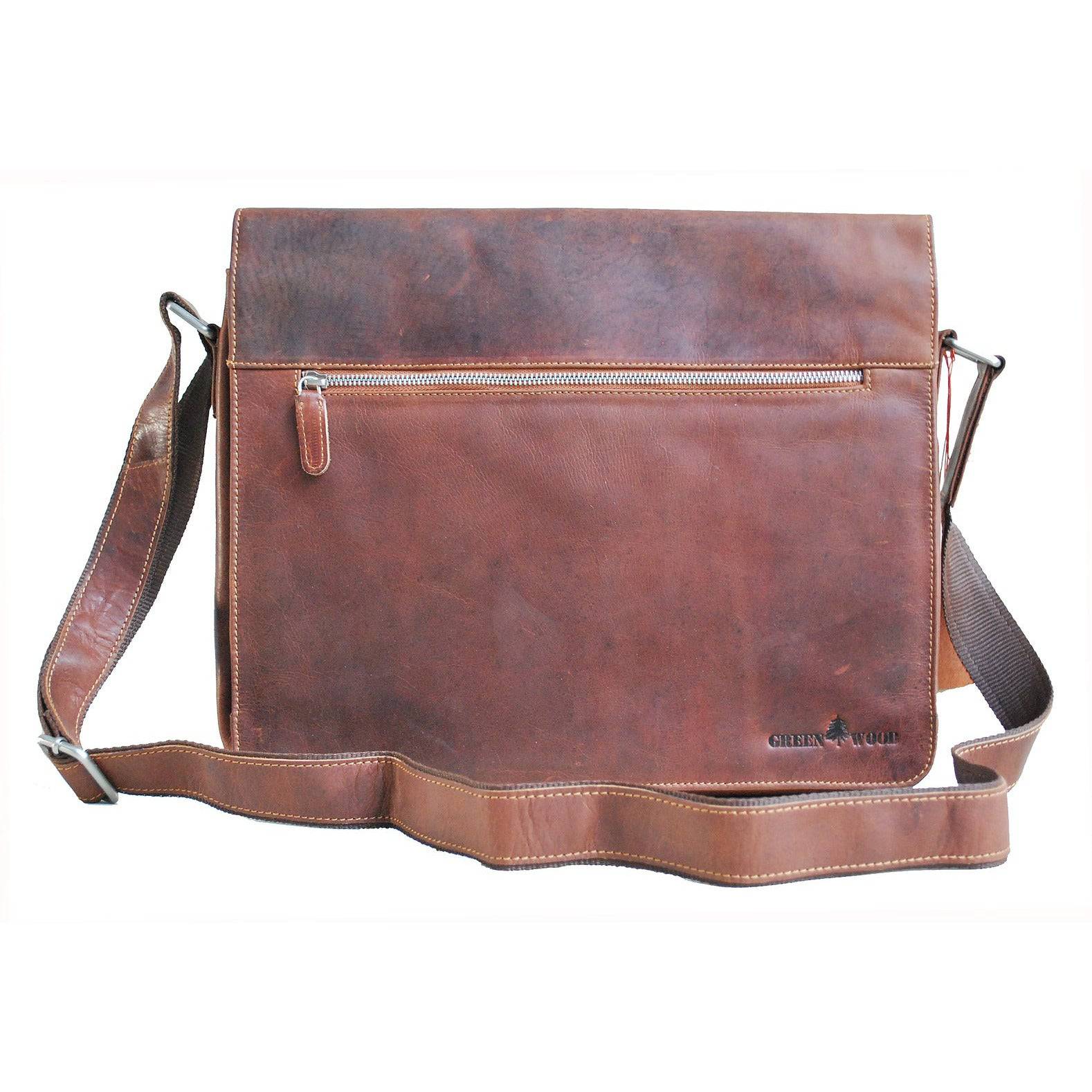 Leather Laptop Bag Richard - Greenwood Leather | Sandel