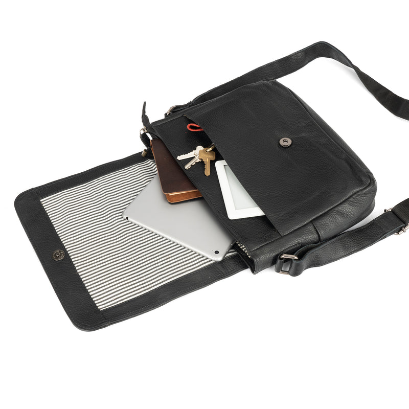 Smart Messenger Mini Steven 11" - Camel - Leather Greenwood Bag | The Greenwood Leather Online Shop Australia