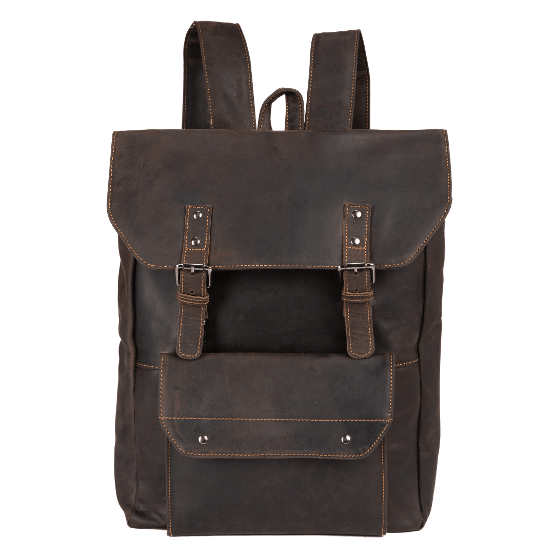 Leather Backpack Austin - Brown - Greenwood Leather