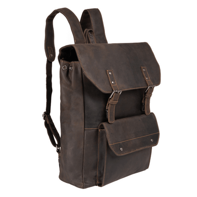 Leather Backpack Austin - Brown - Greenwood Leather