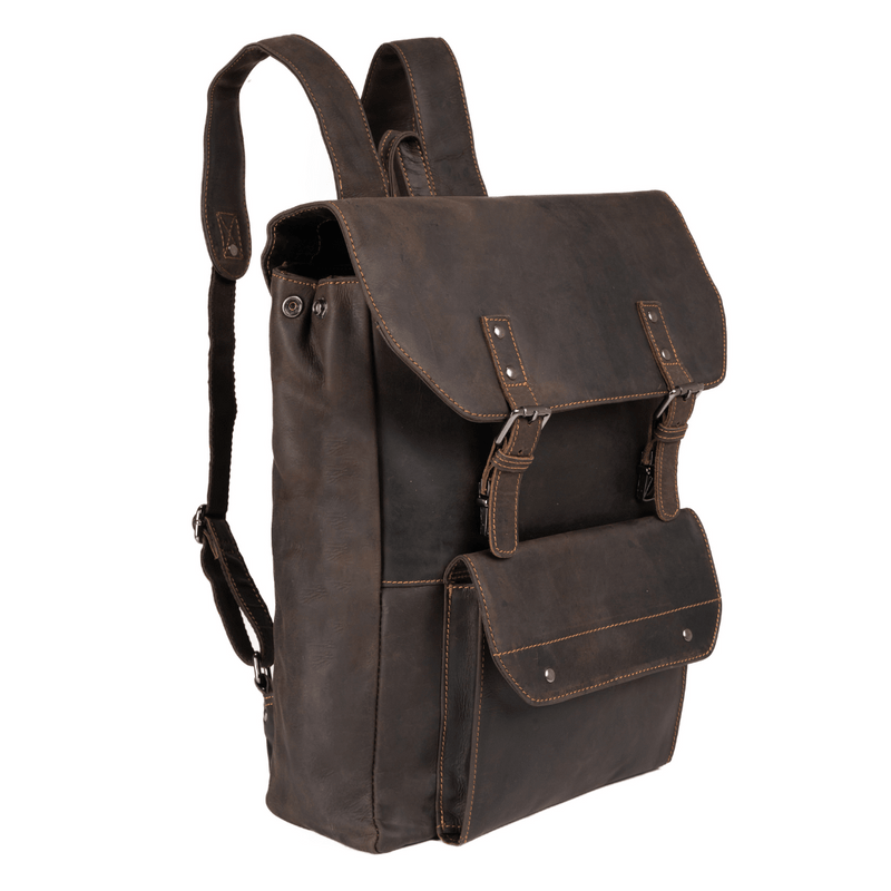 Leather Backpack Austin - Brown - Greenwood Leather