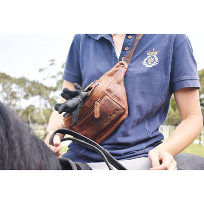 Leather Bum Bag Brown Echuca - Greenwood Leather