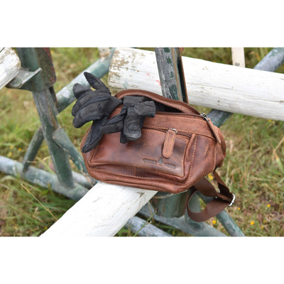 Leather Bum Bag Brown Echuca - Greenwood Leather