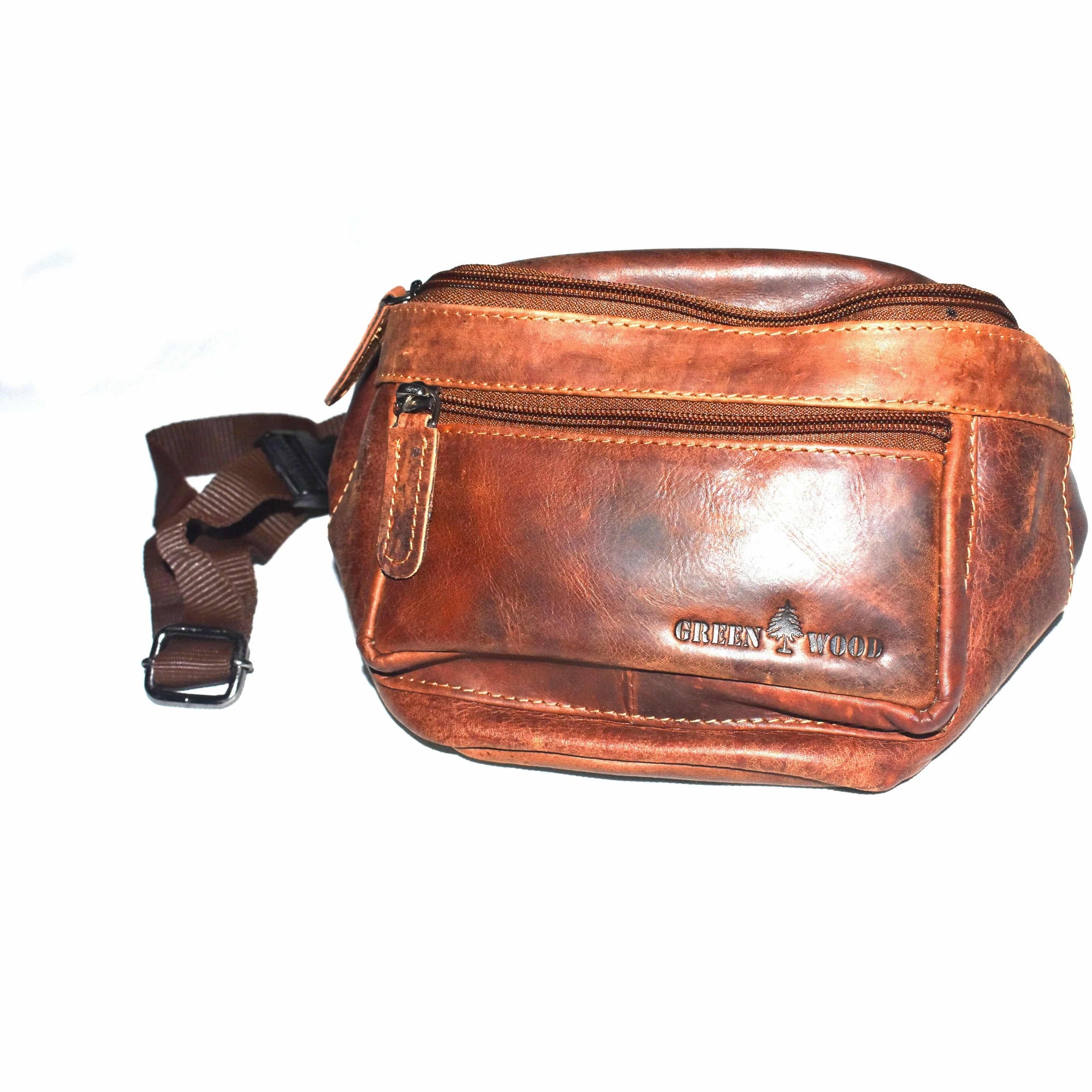 Leather Bum Bag Brown Echuca - Greenwood Leather