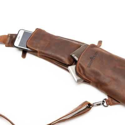 Leather Crossbody Bag Sandel - Harley - Greenwood Leather