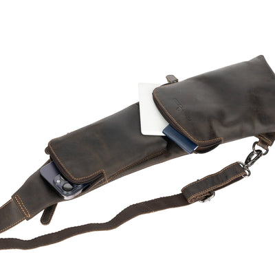 Leather Crossbody Bag Sandel - Harley - Greenwood Leather