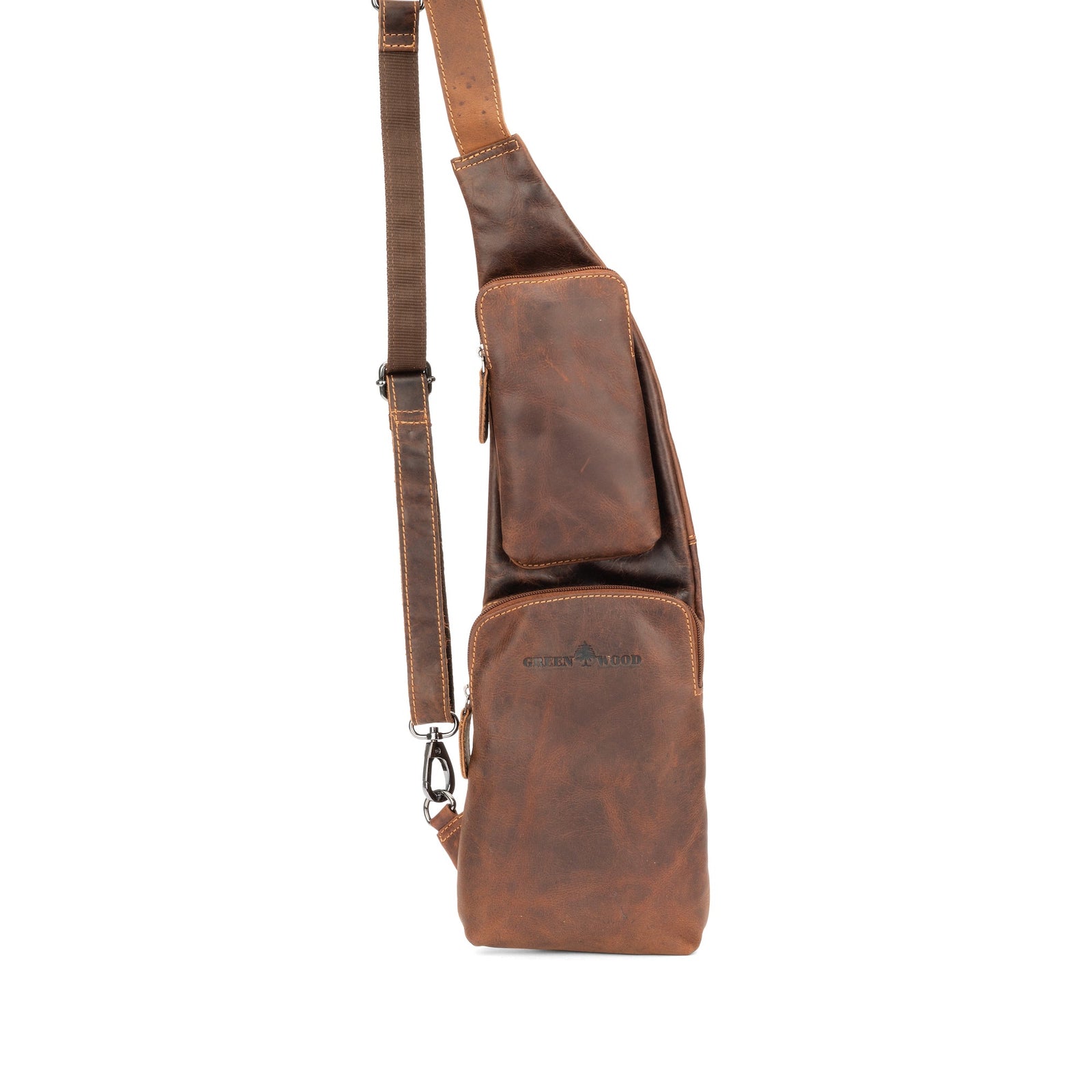 Leather Crossbody Bag Sandel - Harley - Greenwood Leather