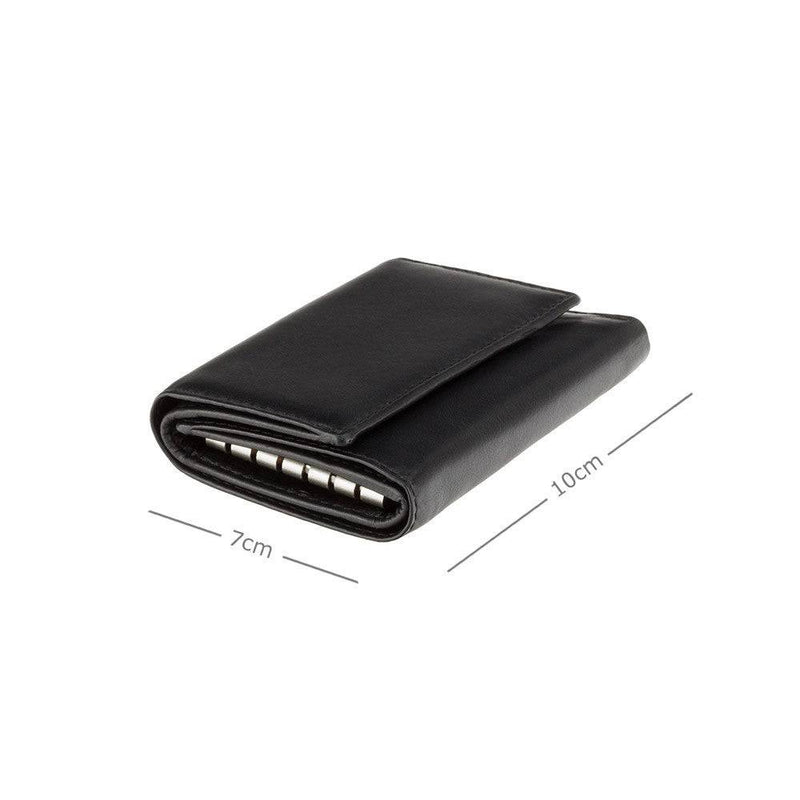 Leather Key Case wallet Black - Corey - Greenwood Leather