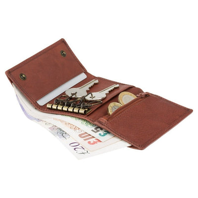 Leather Key Case wallet Cognac - Corey - Greenwood Leather