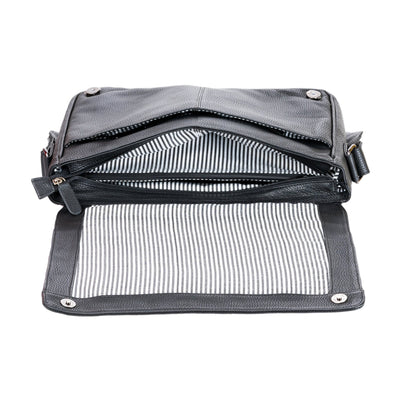 Leather Laptop Bag Berlin - Black - Greenwood Leather