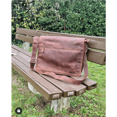 Leather Laptop Bag Berlin - Sandel - Greenwood Leather