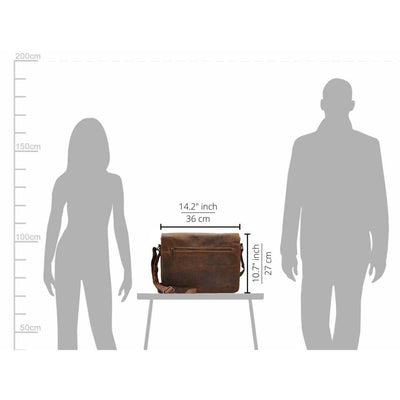 Leather Laptop Bag Berlin - Sandel - Greenwood Leather