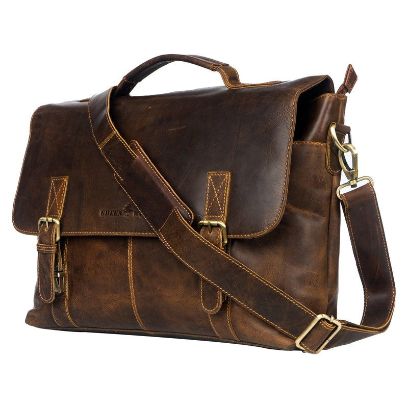 Leather Laptop Bag Portland - Greenwood Leather