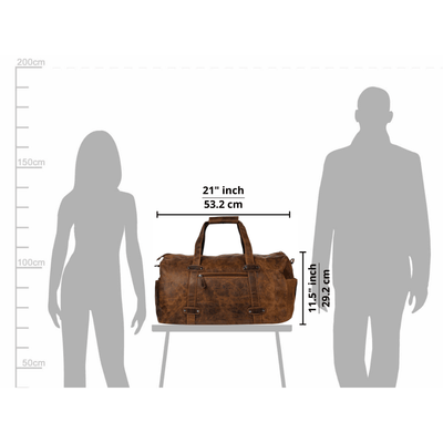 Leather Overnight Duffle Bag Munich - Sandel - Greenwood Leather