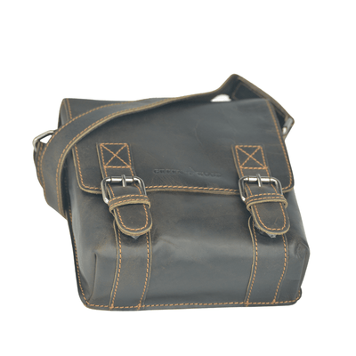 Leather Shoulder Bag Dubbo - Brown - Greenwood Leather