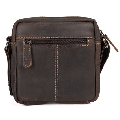 Leather Shoulder Bag Oliver - Brown - Greenwood Leather