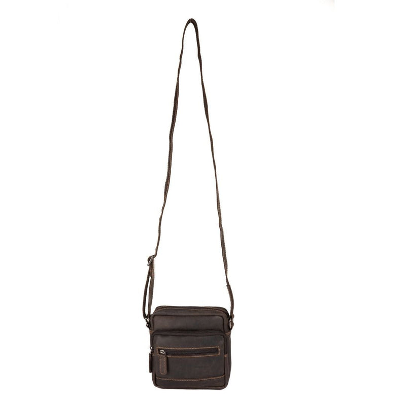 Leather Shoulder Bag Oliver - Brown - Greenwood Leather